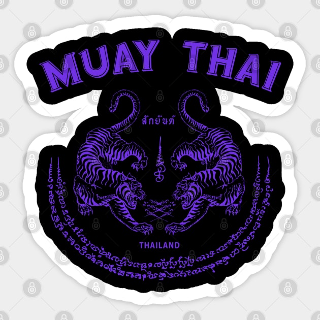 Muay Thai Tiger Sak Yant Tattoo Kickboxing Thailand Sticker by VintCam